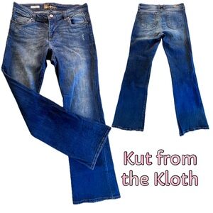 Kut from the Kloth Nicole Dark Rinse Boot Cut High Rise Jean Sz 12